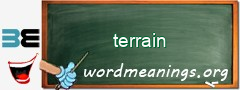 WordMeaning blackboard for terrain